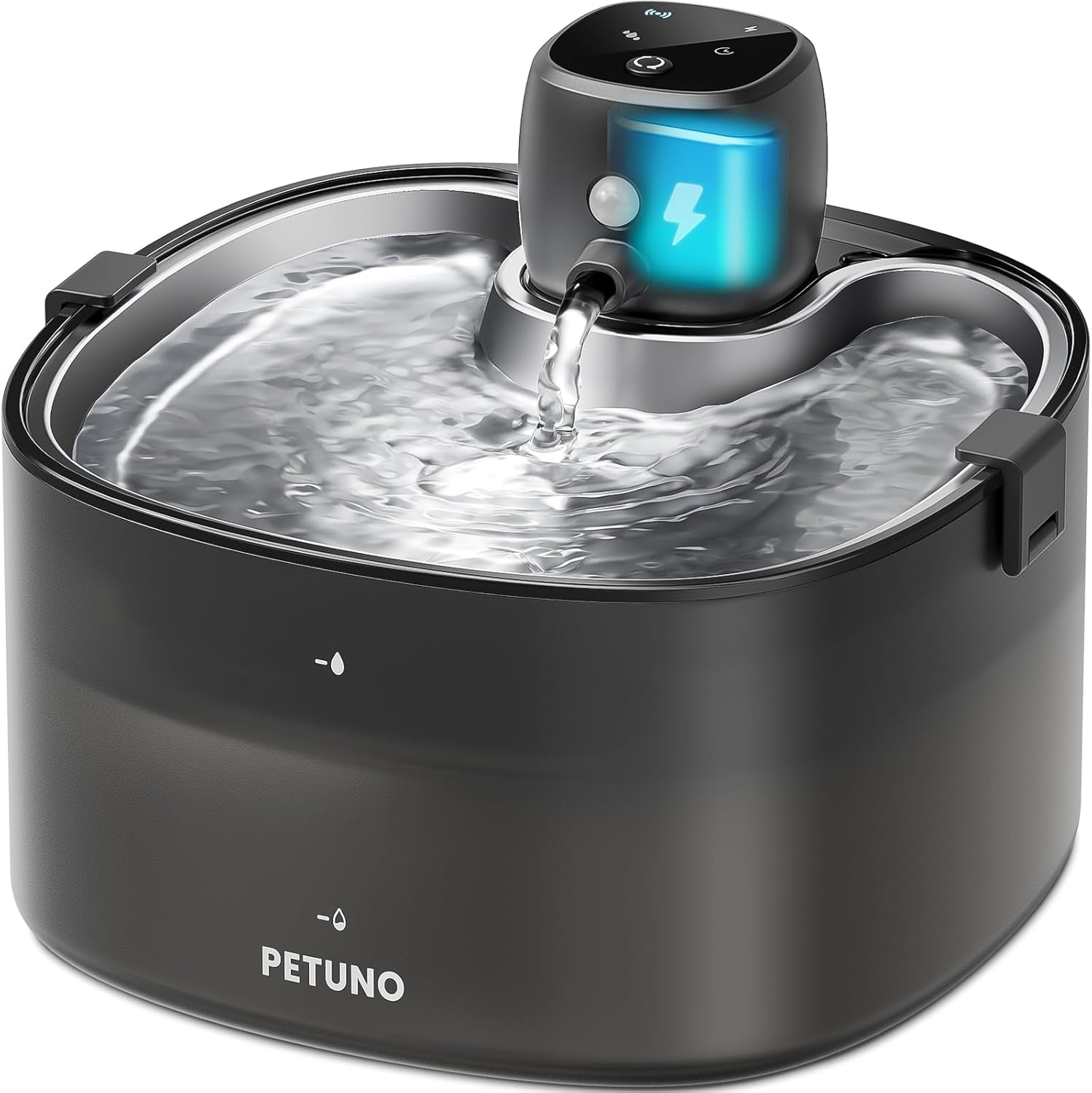 Wireless Cat Water Fountain Cordless 2.3L Motion Sensor Quiet