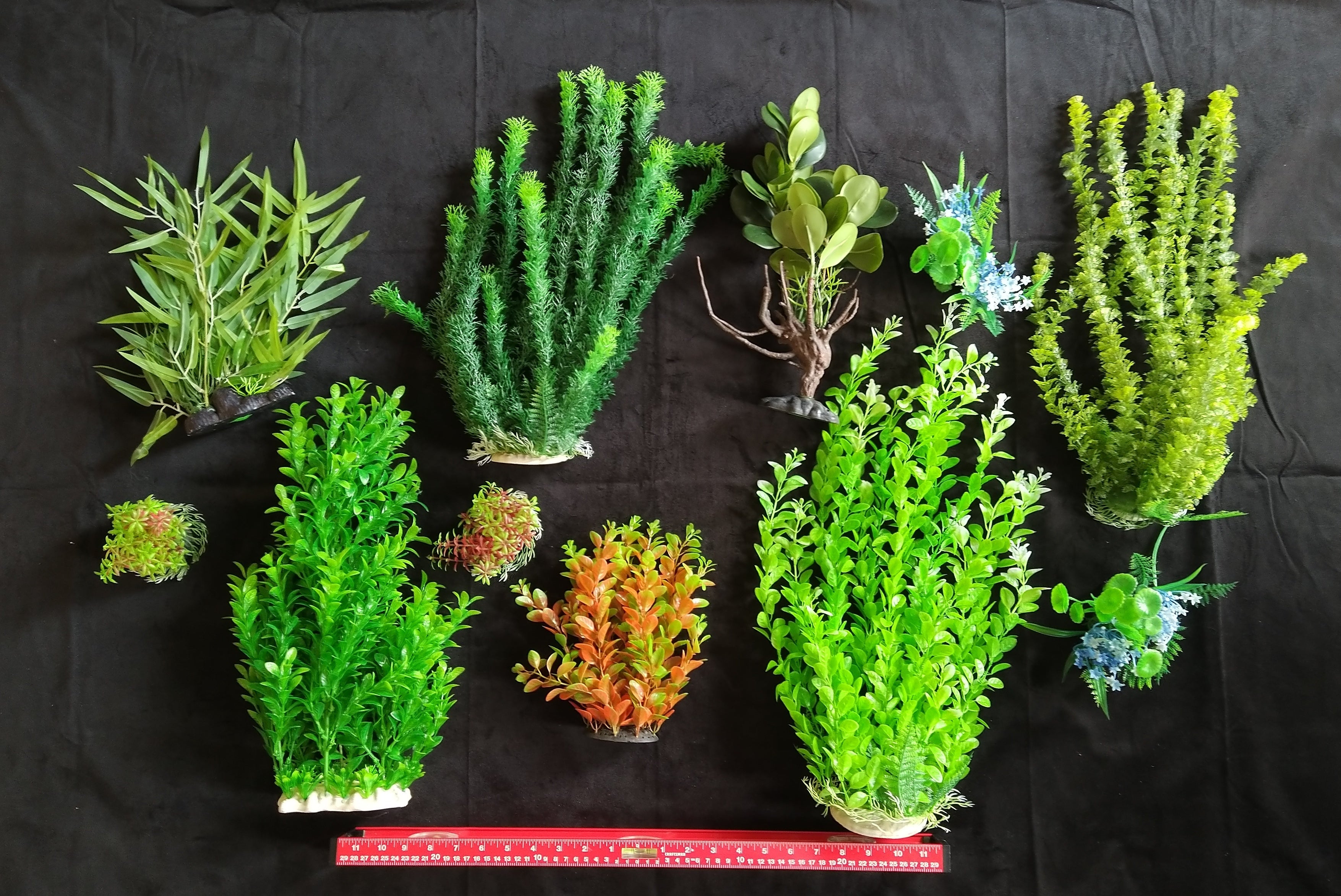 Premium Artificial Aquarium Plant Package for Fish Tank, LARGE GARDEN