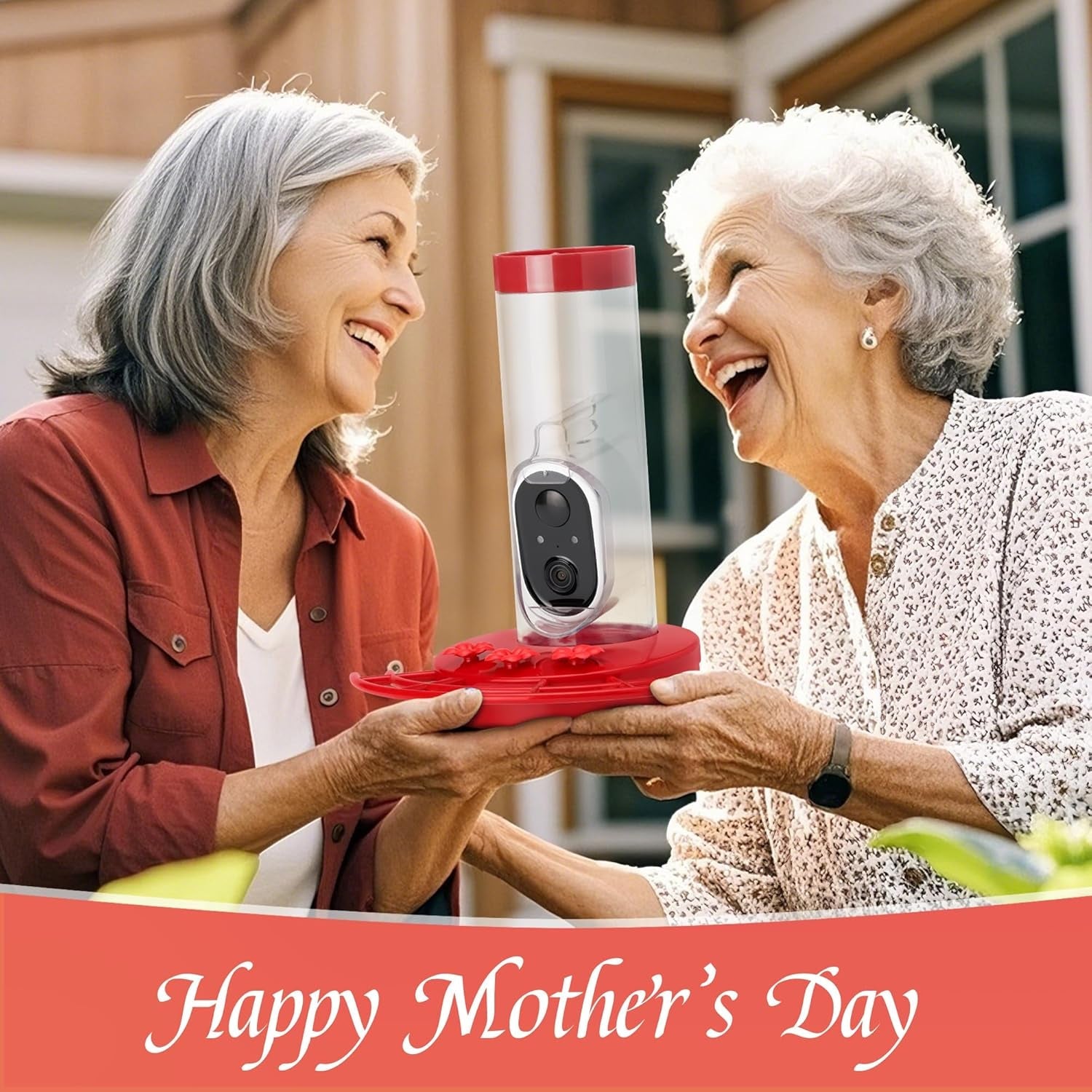 Hummingbird Feeder Camera Solar WiFi Smart AI Motion Detection 20oz