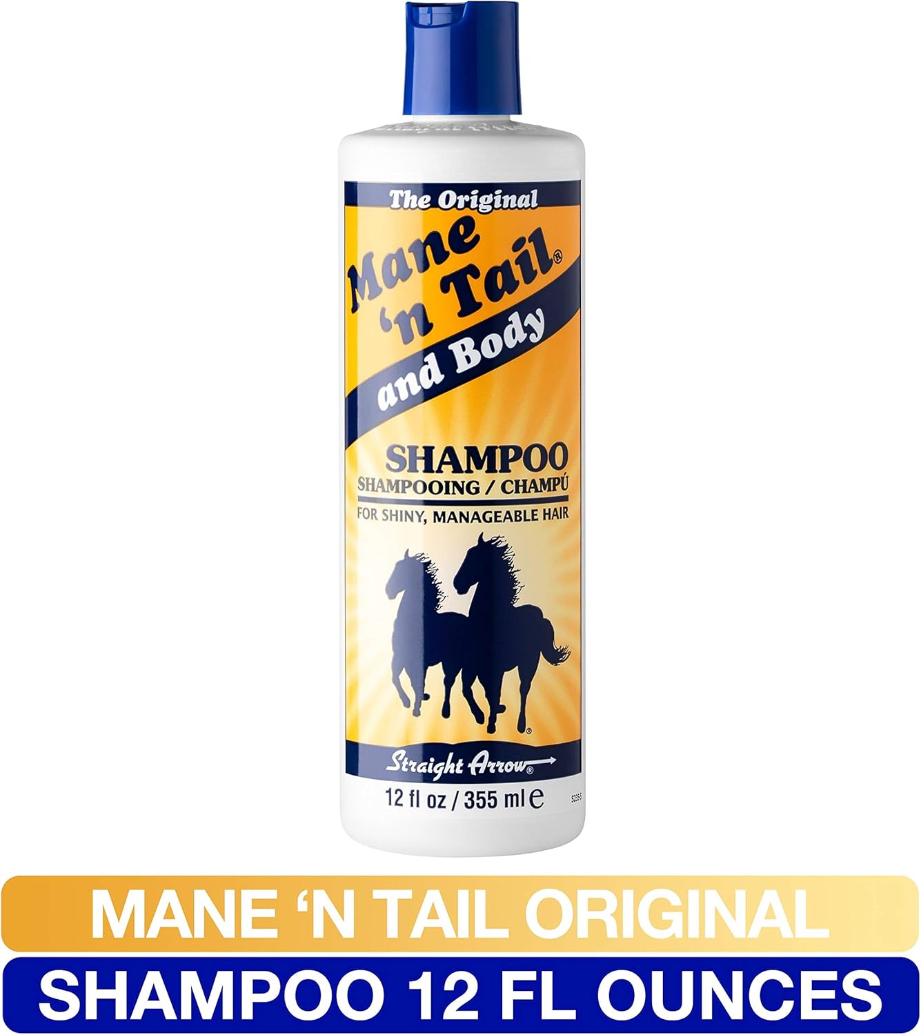 Mane 'N Tail & Body Shampoo for Shiny and Manageable Hair 12 Oz for Horses and Humans