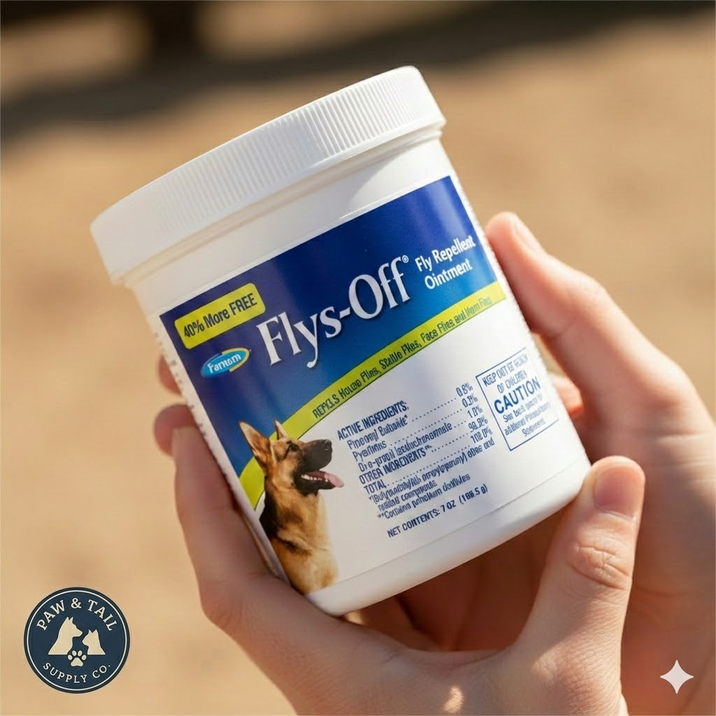 Farnam Flys-Off Repellent Ointment for Dogs & Horses Fly Protection 7 oz.
