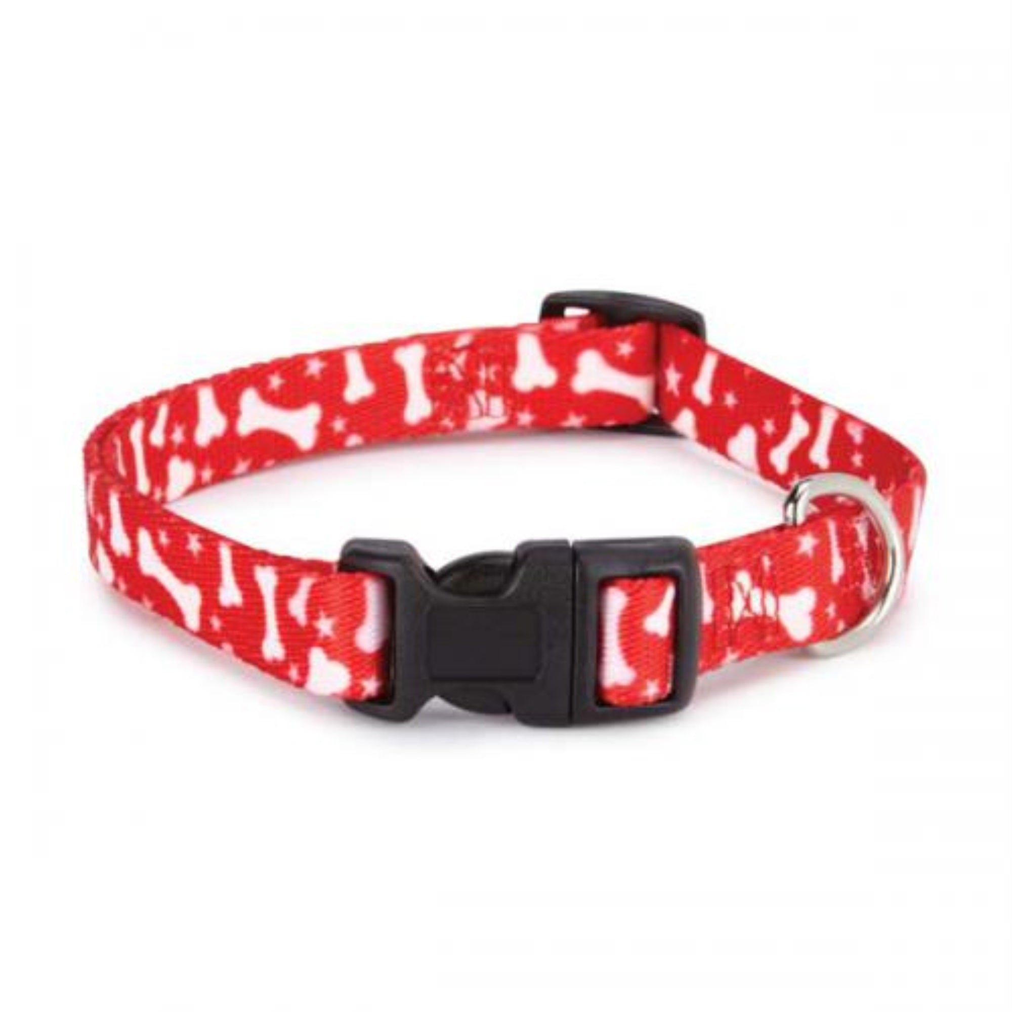 Casual Canine Patterns Collar Bone 610In Red