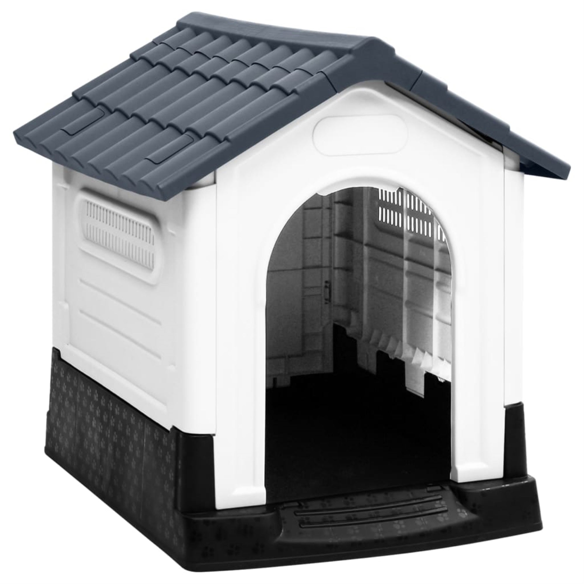 Vidaxl Dog House Gray 22.4Inch X26.8Inch X26Inch  Polypropylene