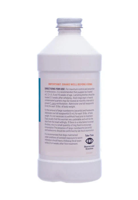 Puppy Dog Durvet Liquid Wormer 2x Puppies Adult Dogs 8 Oz. Hookworms Roundworms Safe