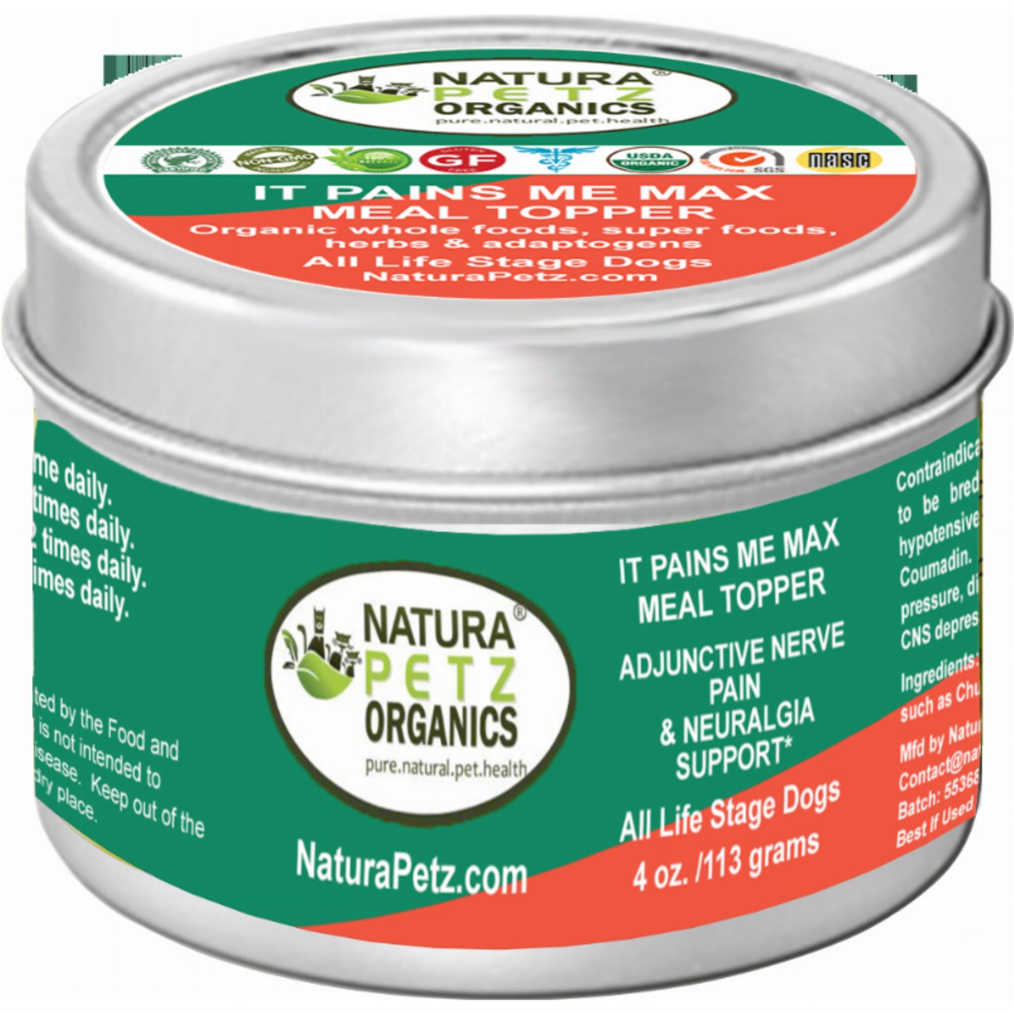 It Pains Me Max Meal Topper* Adjunctive Nerve Pain & Neuralgia Support* Dogs & Cats