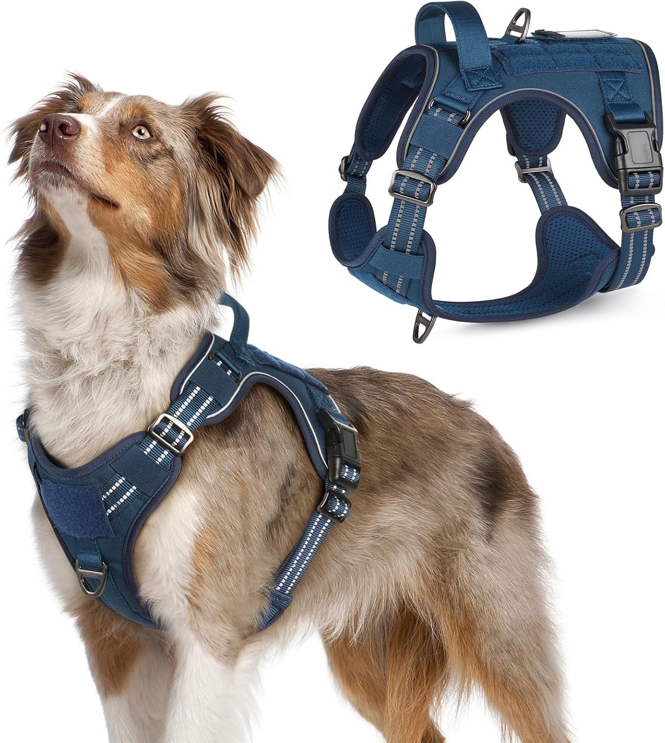 No-Pull Tactical Dog Harness MOLLE Vest for Medium & Large Dogs