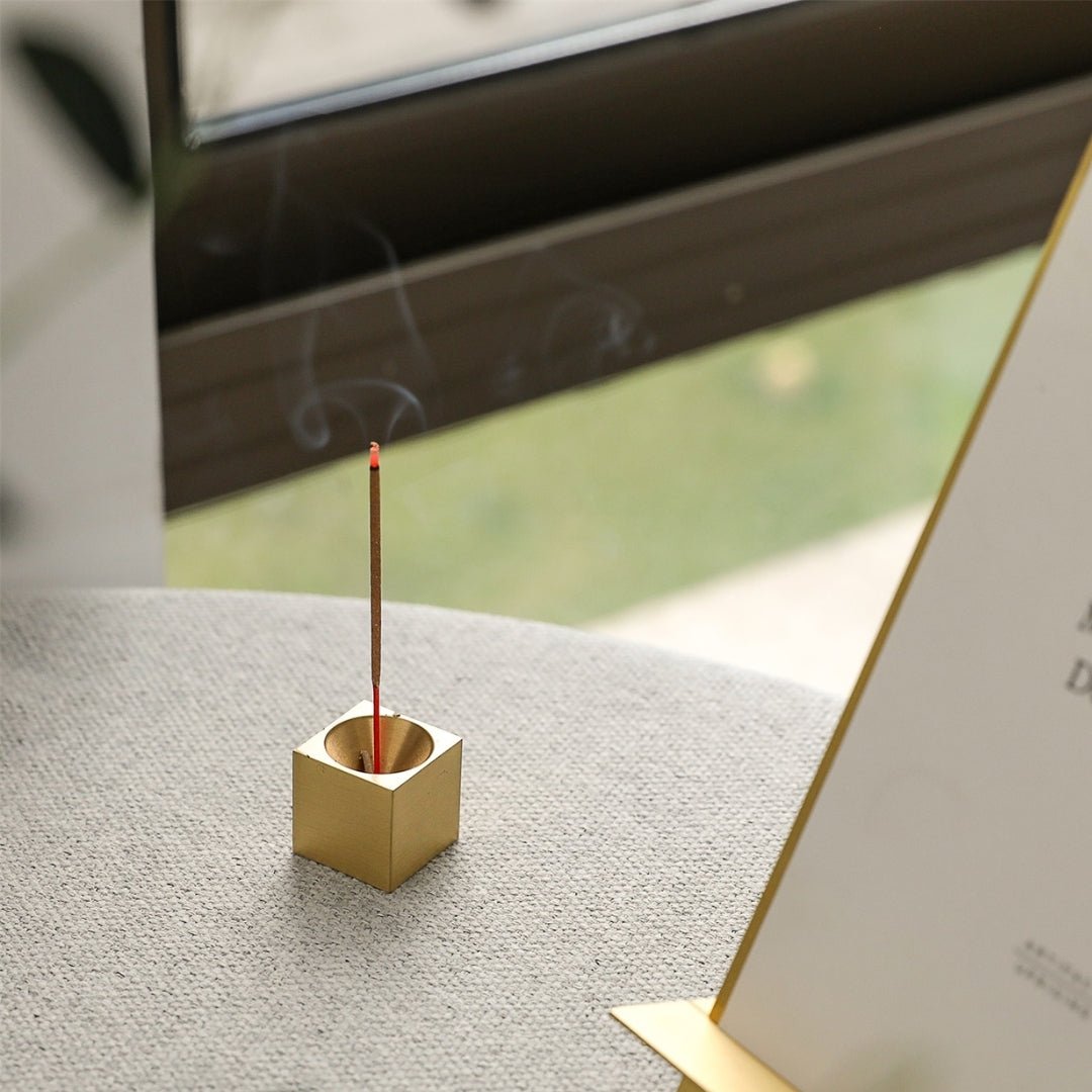 Tilley + Me Brass Cube Incense Holder - Minimalist & Stylish Design