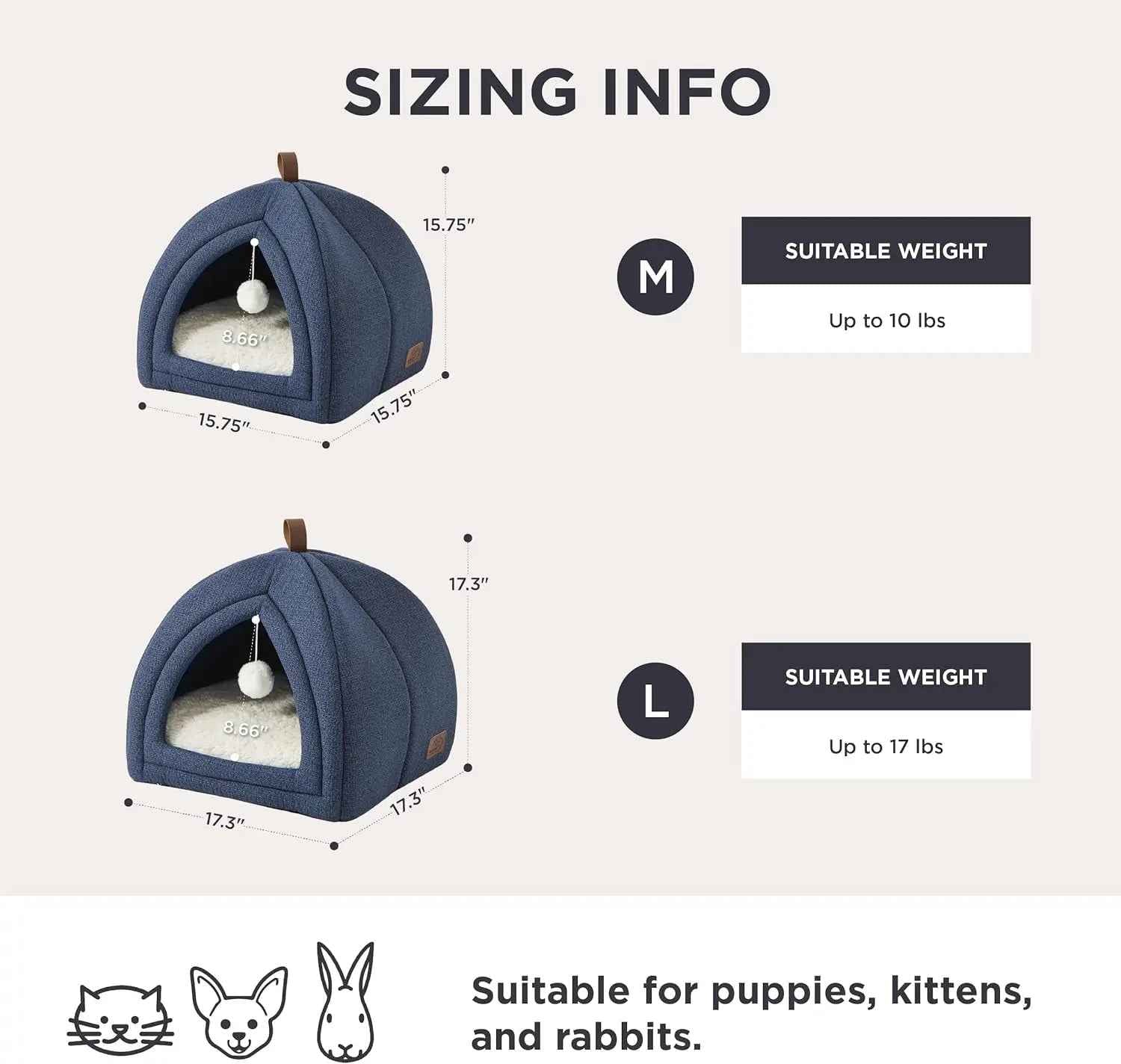 2-in-1 Cat Cave Bed – Foldable Indoor Tent with Washable Cushion