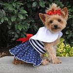Doggie Design Nautica Dress W/Leash & D-Ring (Small)