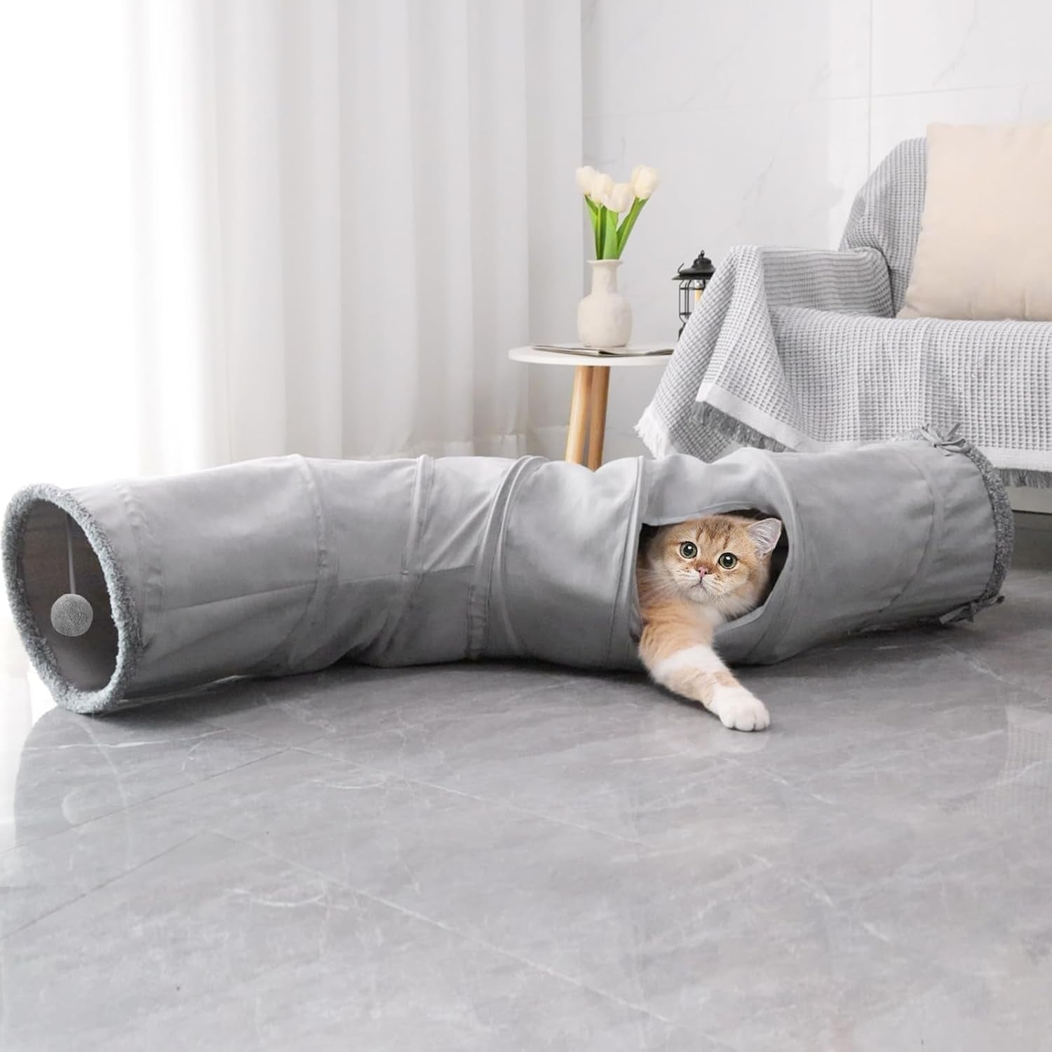 Cat Tunnel Toy for Cats & Small Pets Collapsible Interactive Play Tube