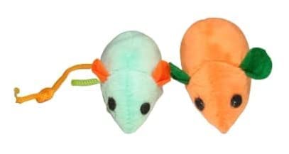 D&C Paws Creative Pet Cat Toys Fur False Plush Fake Mouse Kitten Cat Playing Toy Color May Vary (2Pcs)