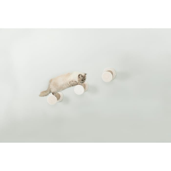 Trixie Wall Mount Xxl Cat Climbing Steps, Cat Furniture, Scratching Post, 3Pcs, Brown