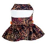 Fall Leaves Harness Dress With Matching Leash (Large)