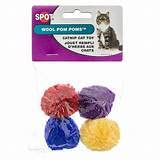 Colorful Catnip-Filled Wool Pom Poms By Spot