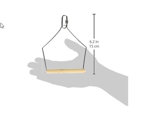 Penn-Plax Bird-Life Bird Swing For Cage | Natural Perch Stand | For Parakeets, Cockatiels, Lovebirds, Conures, And Small Sized B