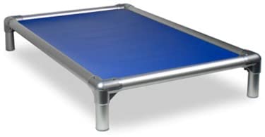 Kuranda Chewproof Bed - Silver Aluminum - 30'' x 20'' - Heavy Duty Vinyl - Royal