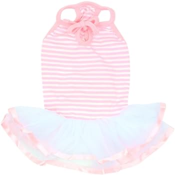 Parisian Pet Pink Dog Dress - Ballerina Dress Girl Dog Clothes - Stylish Dog Wedding Outfit - Lightweight Puppy Dress - Summer D