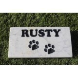 Graphicrocks Sandblast Engraved Marble Pet Memorial Headstone Grave Marker Dog Cat Np 4X8