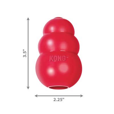 KONG Classic Stuffable Dog Toy - Fetch & Chew Toy for Dogs - Treat-Filling Capabilities & Erratic Bounce for Extended Play Time