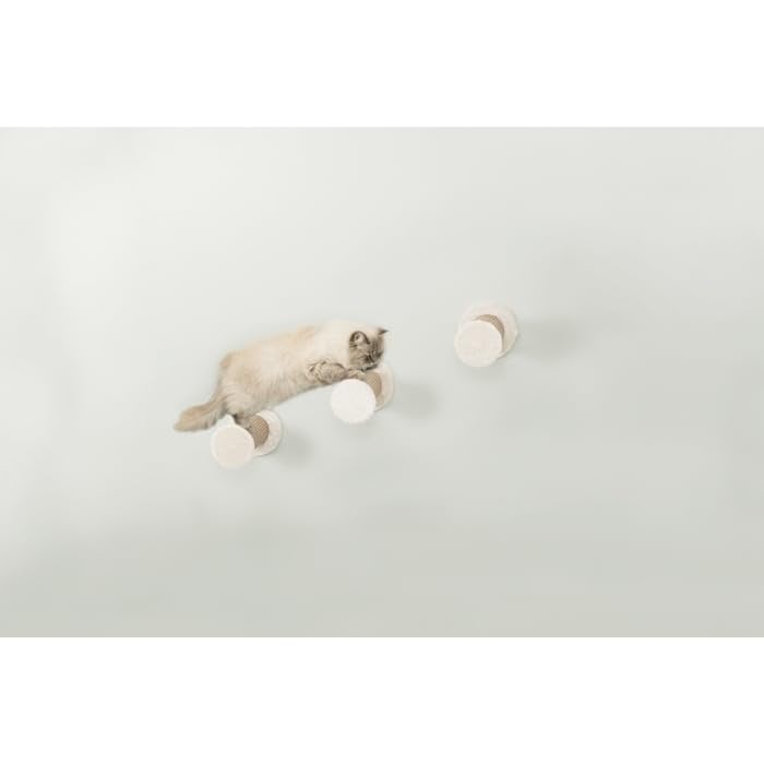 Trixie Wall Mount Xxl Cat Climbing Steps, Cat Furniture, Scratching Post, 3Pcs, Brown