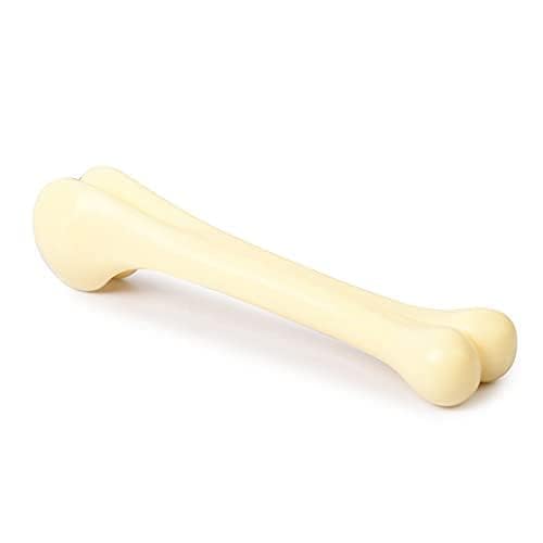 D&C Paws Durable Natural Rubber Long Chew Bone Toy Ideal For Aggressive Chewers Dogs And Puppies White Bone Shape Chew Toy For D