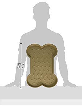 Loving Pets Bella Spill-Proof Pet Mat For Dogs, Small, Tan