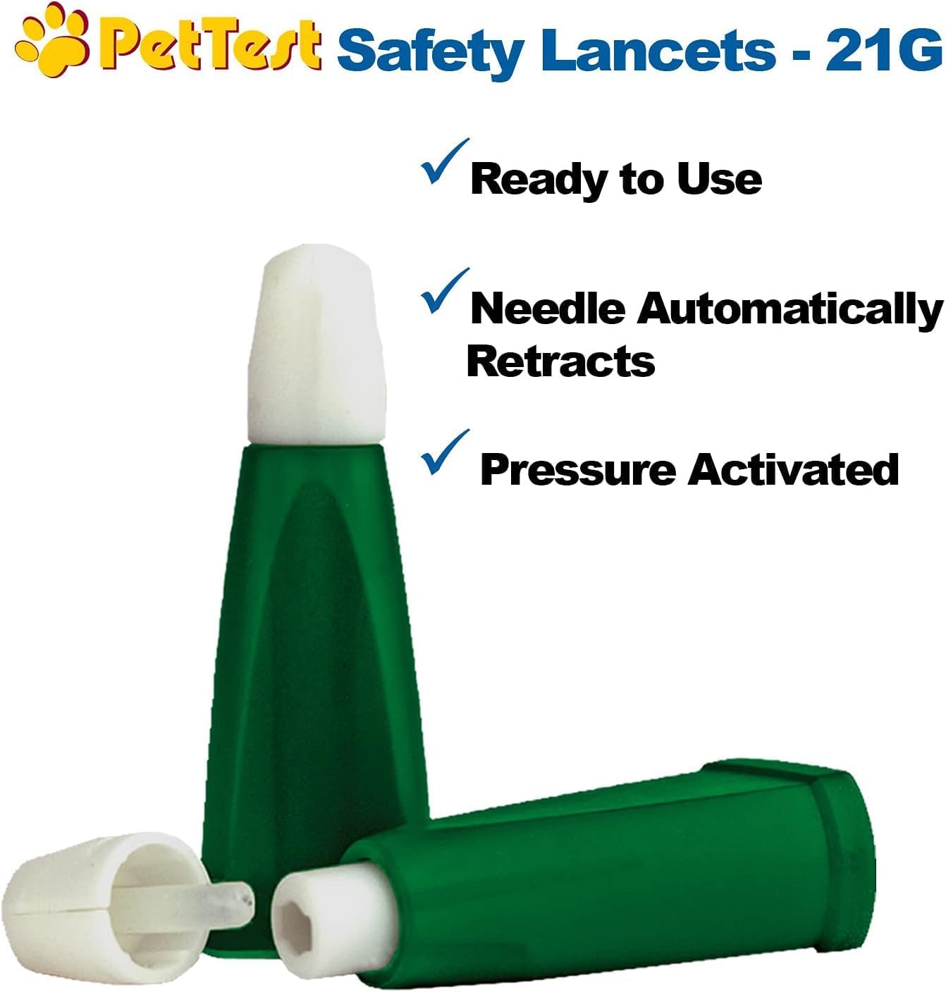 Advocate PetTest Safety Lancets 21 Gauge Box of 100