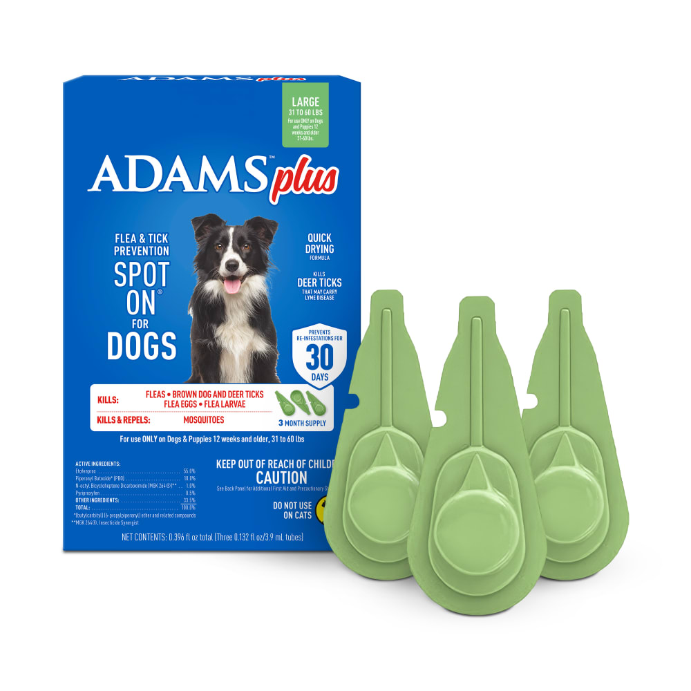 Adams Complete Indoor & Outdoor Flea Treatment System for Large Dogs 31–60 lbs Bundle