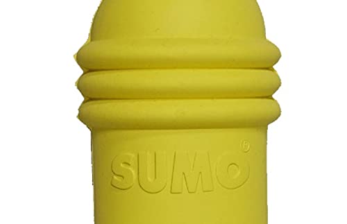 Sumo Rubber Dog Toy - Stick Shape, Yellow Color, Durable and Fun for Pets