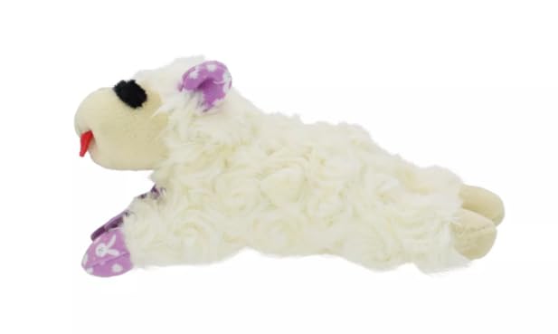 Multipet Lamb Chop Mini Flower Bunny Print Dog Toy - 6''
