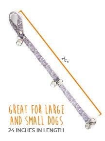 Mighty Paw Designer Dog Doorbells - Tinkle Bell 2.0 - Potty Training Aid Bells For Housetraining - Doggy Bell - Puppy Training B