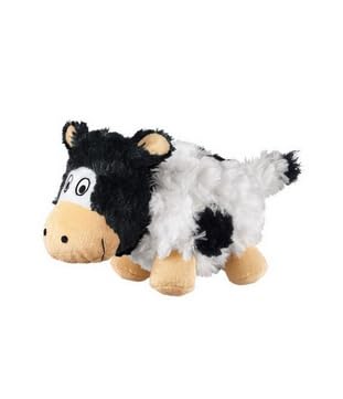 Kong Barnyard Cruncheez Plush Cow Dog Toy Large (8.3' Long) - Pack Of 2