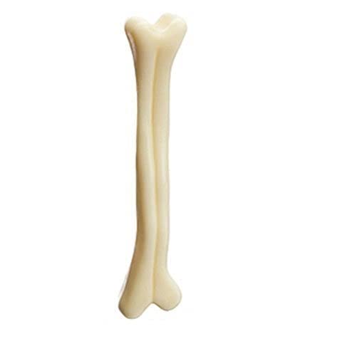 Rvpaws Plastic Dog Bone Chew Toy, Puppy Teething Toy, 7 Inches(WhiteColor)