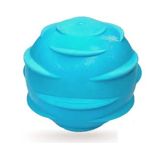 Dog Trust Natural Rubber Light Weight Soft Squeaky Wave Ball Toy For Chewing, Playing, Training, Dental Health, Dogs & Puppies (