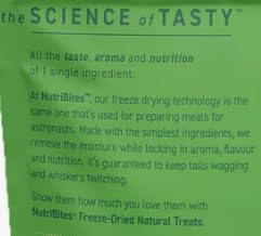 Nutri Bites Freeze Dried Beef Liver Dog & Cat Treats | Healthy Pet Training Treats or Food Topper | All Natural, Single Ingredie