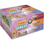 Purina Friskies Gravy Wet Cat Food Variety Pack, Shreds With Beef, With Chicken, and Turkey and Cheese Dinner - (Pack of 24) 5.5