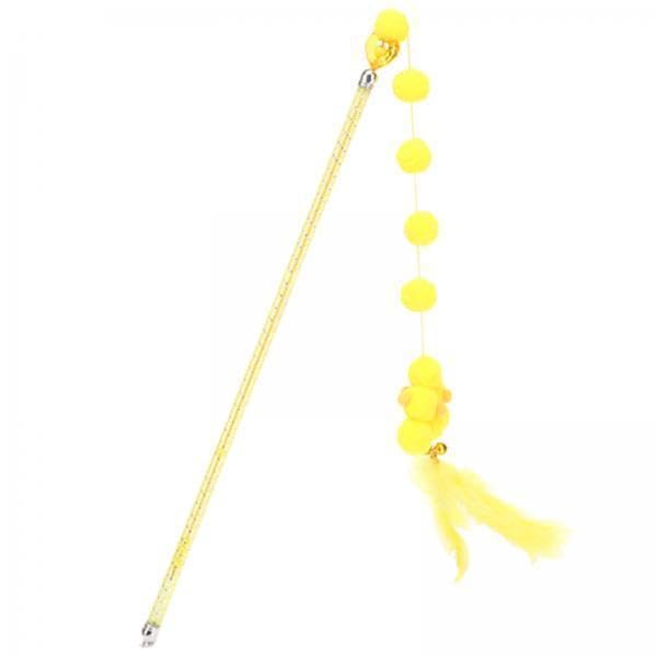 Enakshi 2Xcat Teaser Interactive Toy Exercising Iq Improving Funny Teasing Wand Yellow|Pet Supplies | Cat Supplies | Toys