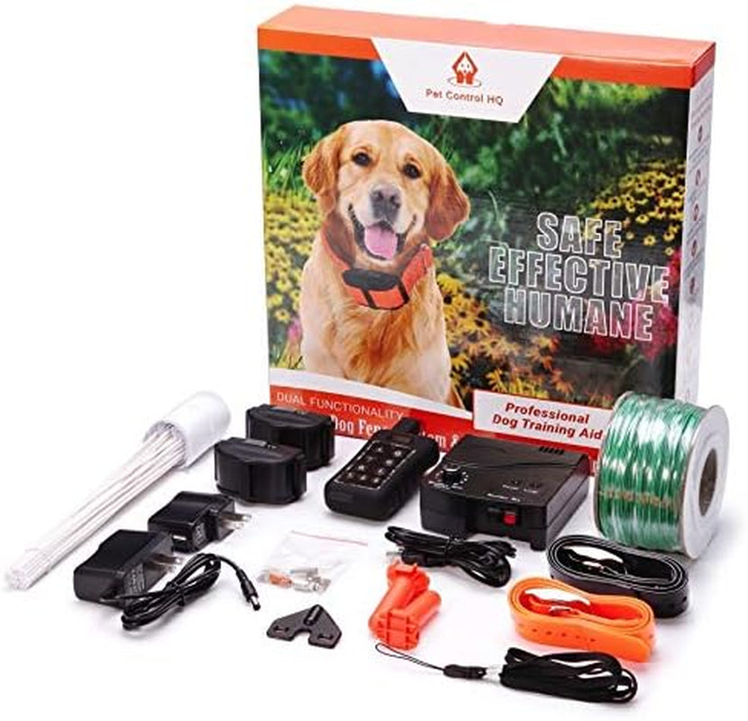 Wireless Dog Fence System Electric Collar Remote Underground 2 Dogs
