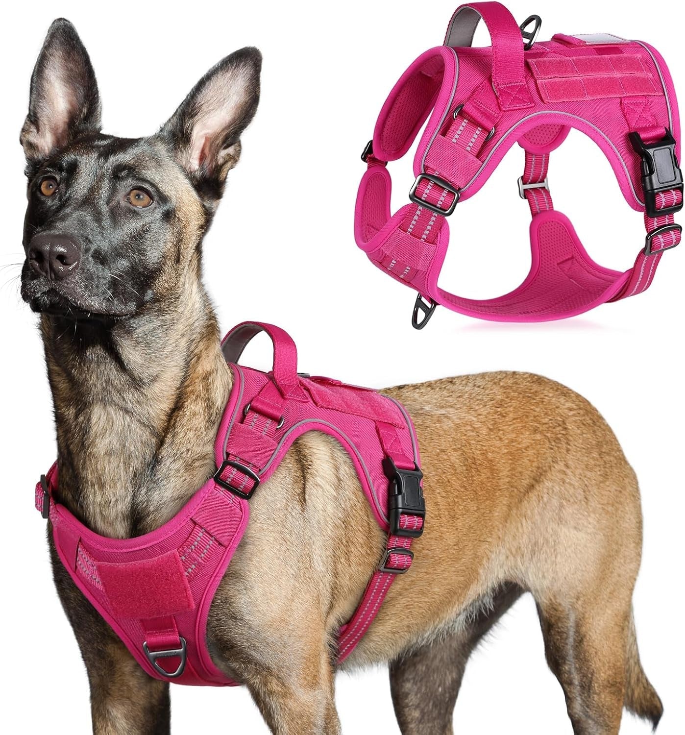 No-Pull Tactical Dog Harness MOLLE Vest for Medium & Large Dogs
