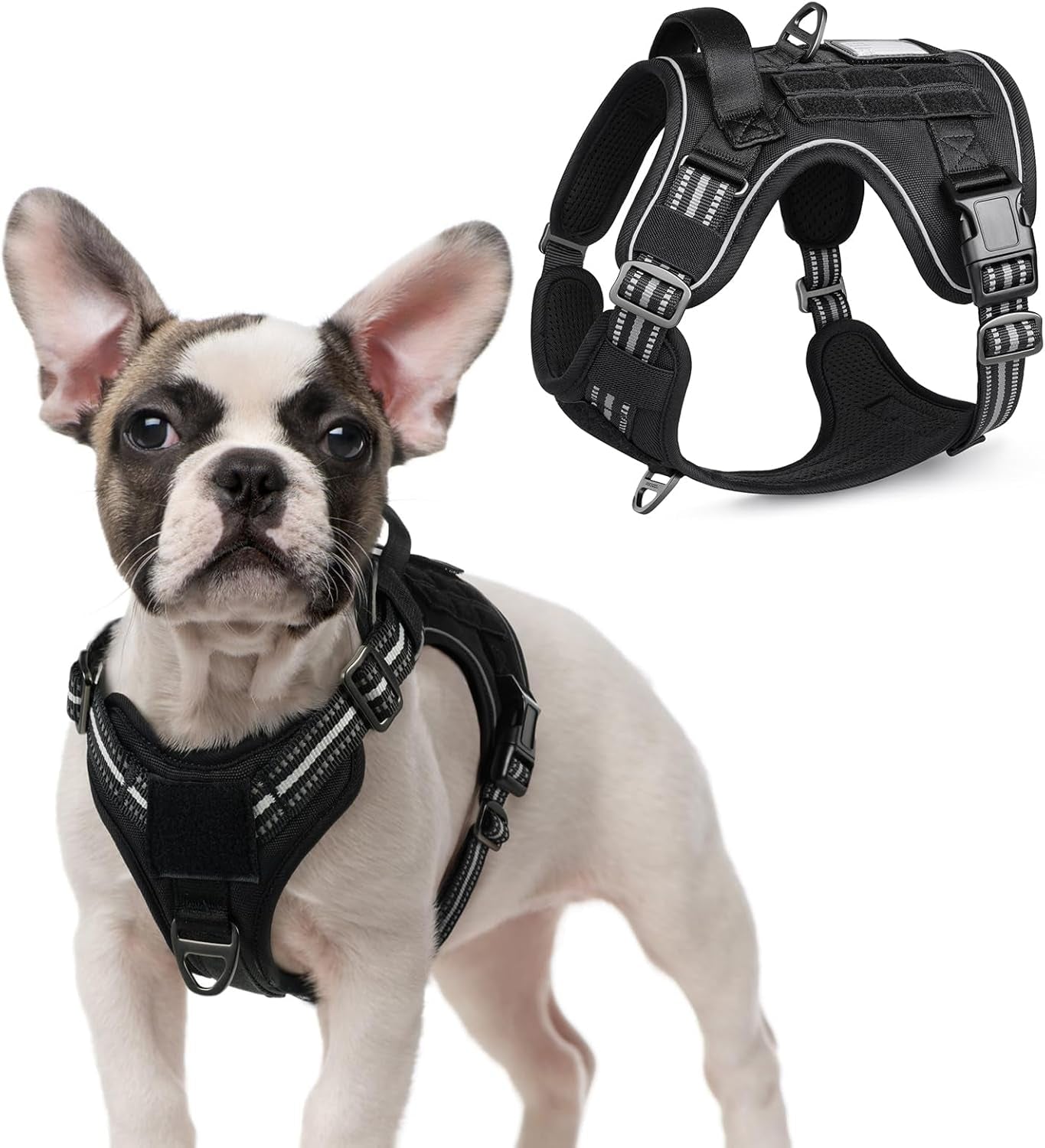 No-Pull Tactical Dog Harness MOLLE Vest for Medium & Large Dogs