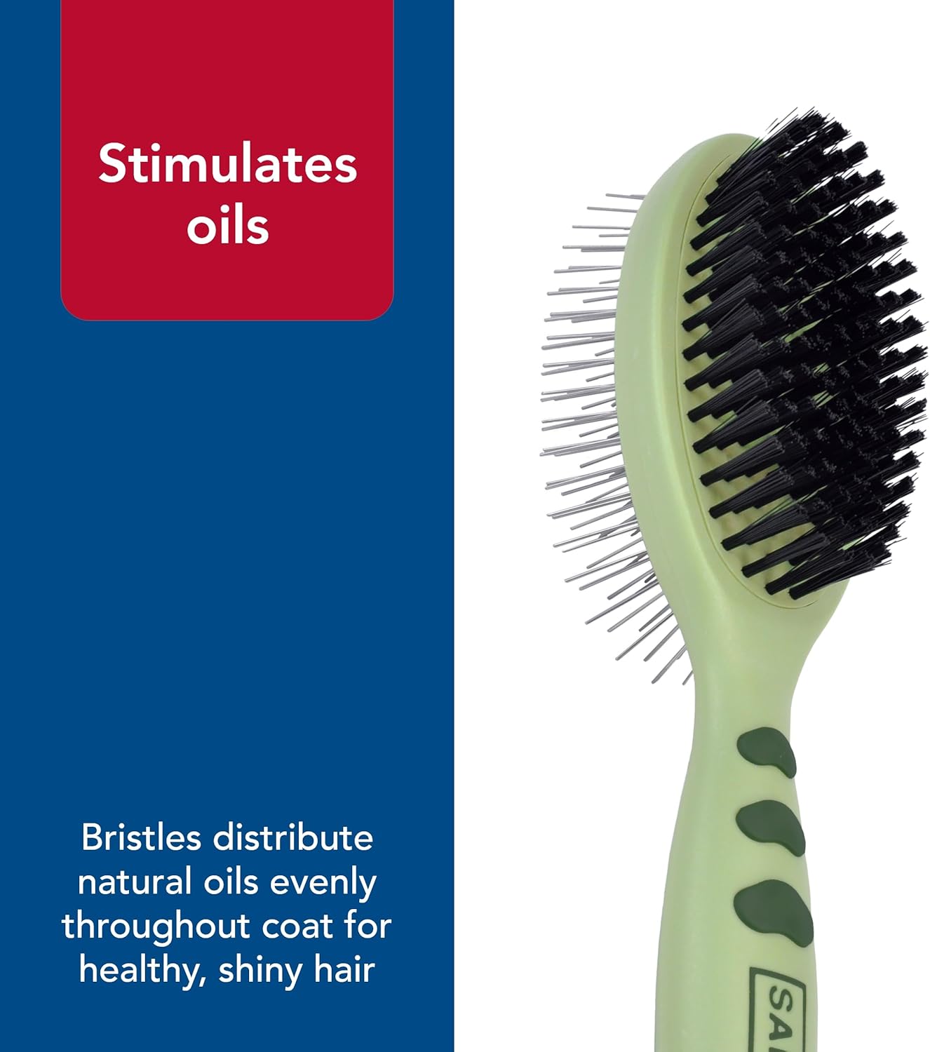 Coastal Safari Pin & Bristle Combo Dog Brush Dual Sided Plastic Handle Groomer