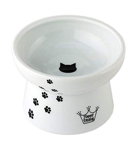 Raised Cat Bowls and Double Dining Tray Set (Cat)
