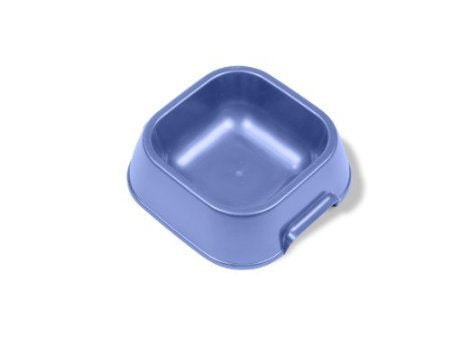 Van Ness Pet Food and Water Bowl, 16 oz Capacity Plastic Dish for Dogs and Cats, Wide No-Tip Base Prevents Spills,Blue