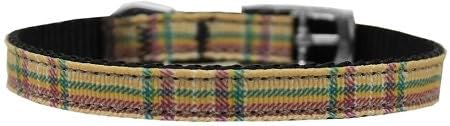 Pet Dog & Cat Nylon Collar or Leash, "Plaids" Blue Plaid 3/8" w x 4 ft. leash