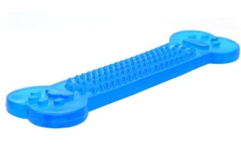 Dog & Cat Kittupet Grinding Bite Chew Stick Silicone Transparent Flat Bone Toy For Dogs