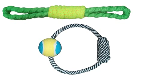 Dog Trust Attractive Cotton Poly Mix Chew Dog Toys Rope For Adult, Small & Medium Dogs For Teething Suitable Small And Medium Pu