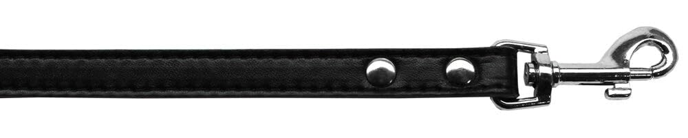 Mirage Pet Products Premium Plain Pet Leash, 1/2" x 6', Black