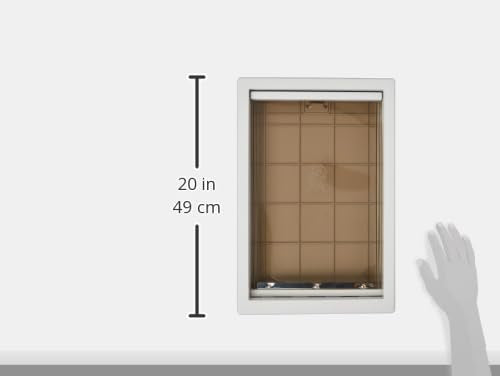 Ideal Pet Products Designer Series Plastic Pet Door With Telescoping Frame, Extra Large, 10.5' X 15' Flap Size