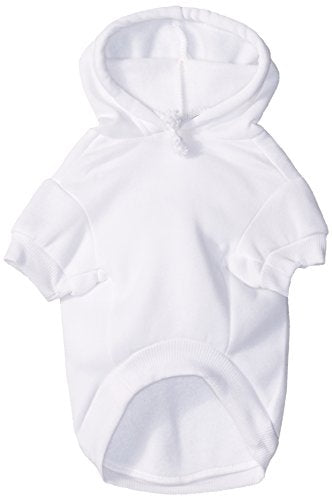 Pet, Dog & Cat Hoodie Rhinestone, "Happy New Year" Cream MD (6-10 lbs.)