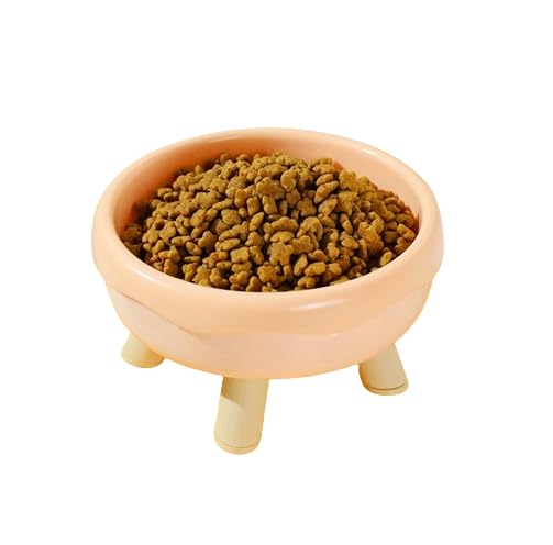 Dgsell Creations Polypropylene Cat Bowl & Small Dog Feeding Bowl With Cute Design And Color (Pink),14.3 Cm,H_8.5 Cm,W_14.3 Cm